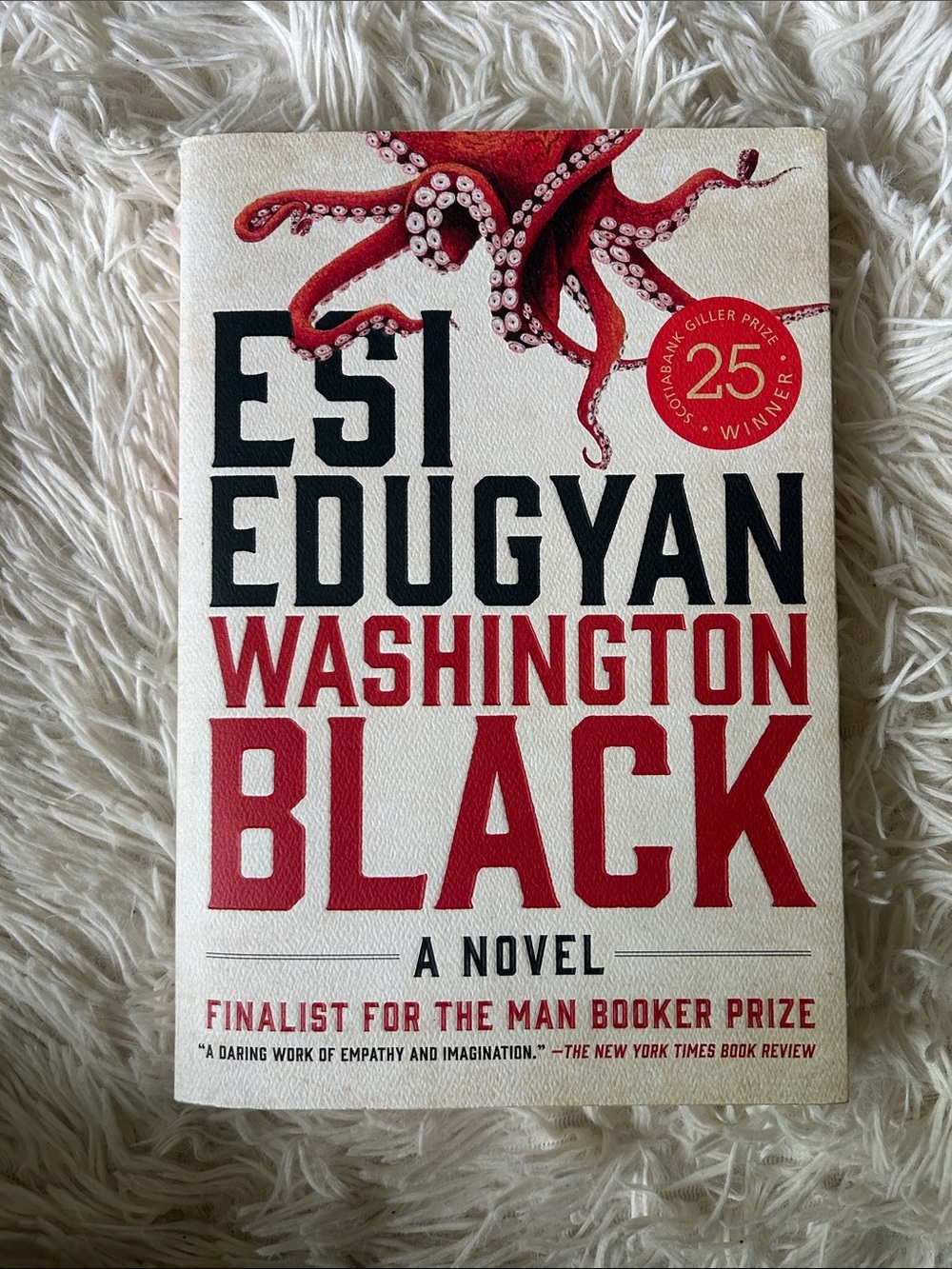 Washington Black by Esi Edugyan - Red & Black Cover, like new